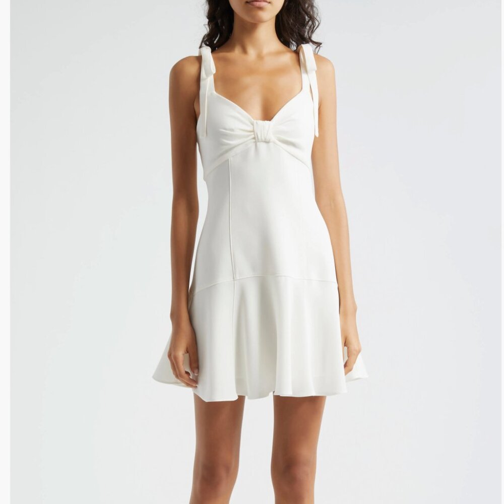 CINQ A SEPT Tally Mini Cocktail Dress in Ivory, Size 10, NWT